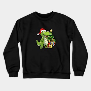 Christmas Dinosaur T-Rex Crewneck Sweatshirt